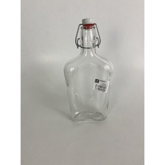 Bermioli Rocco Fiaschetta Italy Hermetically Sealed 8.5oz Glass Pocket Flask NEW - Picture 2 of 5
